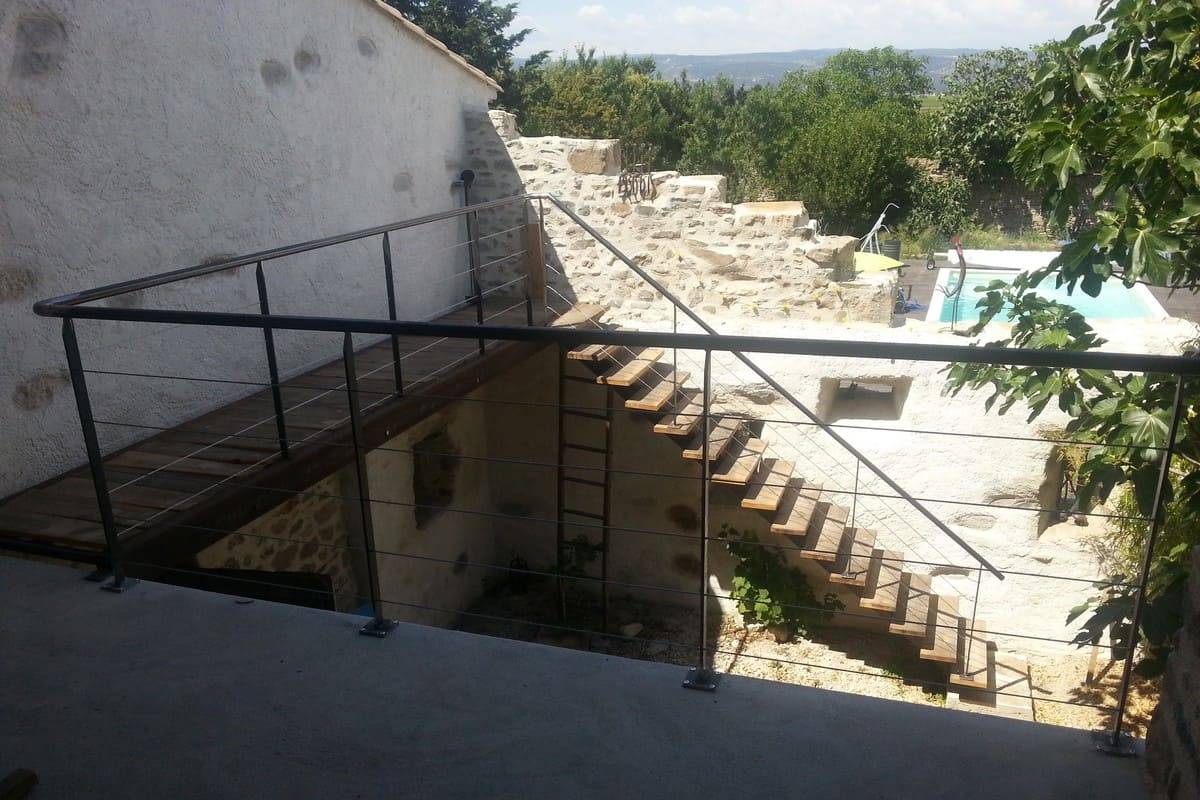 Garde corps à câbles tendus 4