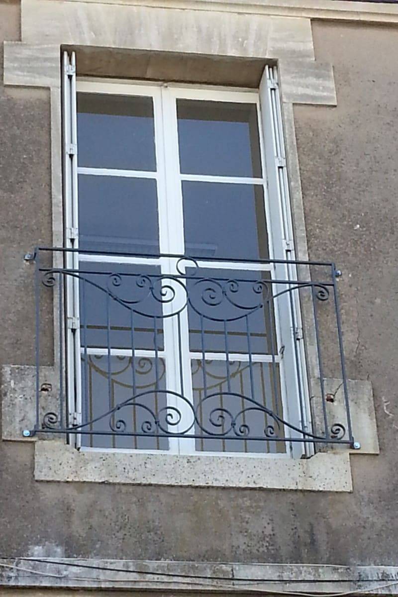 Garde corps de fenêtre forgé