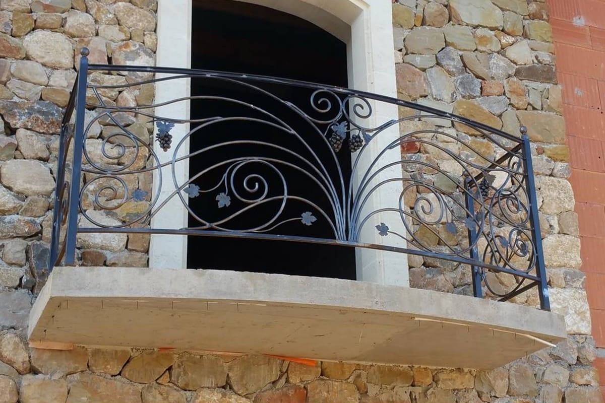 Garde corps cintré forgé 3