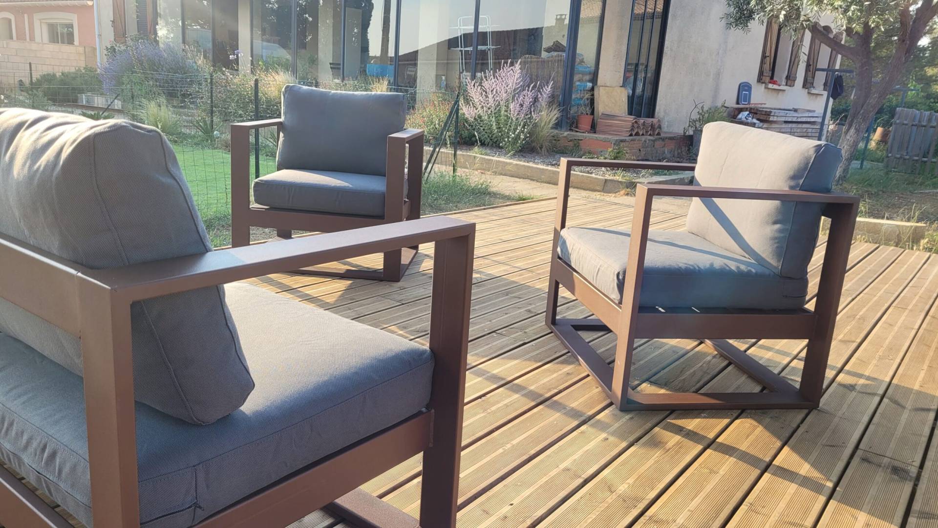 Création d'un salon de jardin fer finition aspect rouille 2